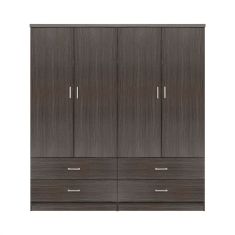 ΣΕΤ 2 ΤΜΧ ΝΤΟΥΛΑΠΑ 4ΦΥΛΛΗ ΜΕ 4 ΣΥΡΤΑΡΙΑ ZEBRANO 160X42X181 HM11349.01 |  Ντουλάπες ρούχων στο espiti