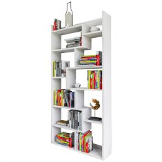ΒΙΒΛΙΟΘΗΚΗ GRETEL ΛΕΥΚΗ 90x22x182 εκ. HM8865.01 |  Βιβλιοθήκες γραφείου στο espiti