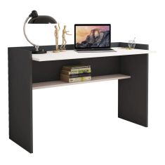 ΓΡΑΦΕΙΟ ΜΕΛΑΜΙΝΗΣ ΓΚΡΙ ΛΕΥΚΟ HM9227.13 118x58x80Υεκ. |  Γραφεία στο espiti