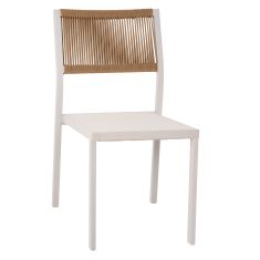 ΚΑΡΕΚΛΑ ΑΛΟΥΜΙΝΙΟΥ ΛΕΥΚΗ ΜΠΕΖ RATTAN & TEXTLINE HM5921.02 46x55,5x83Yεκ. |  Πολυθρόνες κήπου στο espiti