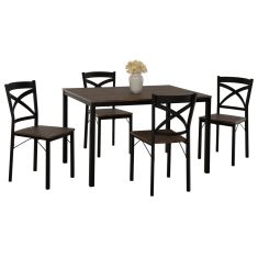ΣΕΤ ΤΡΑΠΕΖΑΡΙΑΣ GOOSE 5ΤΜΧ HM9530.01 MDF ΚΑΡΥΔΙ-ΜΕΤΑΛΛΟ ΜΑΥΡΟ 120x80x75Yεκ. |  Σετ τραπεζαρίες στο espiti