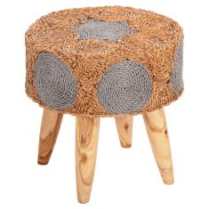 ΣΚΑΜΠΟ BEAM HM7826 ΞΥΛΟ ΤΕΑΚ ΚΑΙ SEAGRASS ΣΕ ΦΥΣΙΚΟ & ΓΚΡΙ Φ43x45Yεκ. |  Σκαμπώ στο espiti
