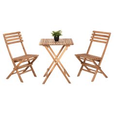 ΣΕΤ 3ΤΜΧ ΕΞΩΤ.ΧΩΡΟΥ ΠΤΥΣΣΟΜΕΝΟ KENDYR HM9907 ΜΑΣΙΦ TEAK ΞΥΛΟ-ΦΥΣΙΚΟ 46x50x88,5Υ |  Σετ τραπεζαρία κήπου στο espiti