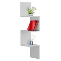 ΕΠΙΤΟΙΧΙΑ ΓΩΝΙΑΚΗ ΡΑΦΙΕΡΑ ILLUSION HM8935.12 ΜΕΛΑΜΙΝΗ ΣΕ ΛΕΥΚΟ 25x25x105,4Υεκ. |  Ραφιέρες τοίχου στο espiti