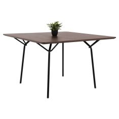 ΤΡΑΠΕΖΙ ΤΡΑΠΕΖΑΡΙΑΣ TRENK HM9614.02 MDF ΜΕ ΚΑΠΛΑΜΑ ΔΡΥΟΣ ΚΑΡΥΔΙ-ΜΑΥΡΟ ΜΕΤΑΛΛΟ 120x120x75Υεκ. |  Τραπέζια στο espiti