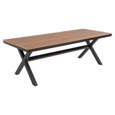 ΤΡΑΠΕΖΙ ΑΛΟΥΜΙΝΙΟΥ ΟΡΘΟΓΩΝΙΟ TAWNEE HM6039.01 ΑΝΘΡΑΚΙ-POLYWOOD ΦΥΣΙΚΟ 219,5x89,5x73Υ |  Τραπέζια κήπου στο espiti