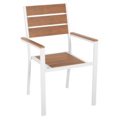 ΠΟΛΥΘΡΟΝΑ ΑΛΟΥΜΙΝΙΟΥ SAGA HM5981.01 ΛΕΥΚΗ-POLYWOOD ΣΕ ΦΥΣΙΚΟ 55x55x86Υεκ. |  Πολυθρόνες κήπου στο espiti