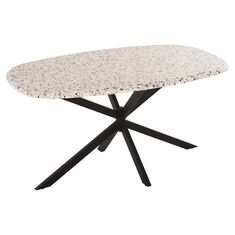 ΤΡΑΠΕΖΙ ΟΒΑΛ RODDEN HM11903.03 ΜΕ WERZALIT TERRAZZO-ΜΑΥΡΗ ΧΙΑΣΤΙ ΒΑΣΗ 146x94x75Υεκ |  Τραπέζια κήπου στο espiti