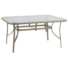 ΤΡΑΠΕΖΙ BRUNO 150X90Χ72Υεκ. ΜΕΤΑΛΛΙΚΟ ΣΑΜΠΑΝΙ ΜΕ ΓΥΑΛΙΝΗ ΕΠΙΦΑΝΕΙΑ HM5145.04 |  Τραπέζια κήπου στο espiti