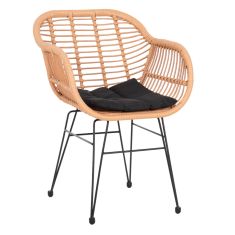 ΠΟΛΥΘΡΟΝΑ ΜΕ ΜΑΞΙΛΑΡΙ ΜΕΤΑΛΛΙΚΗ ALLEGRA HM5450.31 ΜΕ WICKER ΜΠΕΖ 58x59x82Υ |  Πολυθρόνες κήπου στο espiti