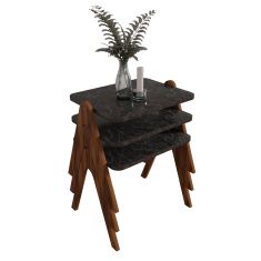 ΣΕΤ 3ΤΜΧ ΒΟΗΘΗΤΙΚΑ ΤΡΑΠΕΖΑΚΙΑ REACHER HM18176.02 ΜΕΛΑΜΙΝΗ ΣΕ ΚΑΡΥΔΙ-ΜΑΥΡΟ ΜΑΡΜΑΡΟ 40x30x40Υεκ. |  Τραπέζια στο espiti