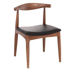 KΑΡΕΚΛΑ ΤΡΑΠΕΖΑΡΙΑΣ ALOR HM9947.03 RUBBERWOOD ΚΑΡΥΔΙ-ΜΑΥΡΟ PU 55x51x75Υεκ |  Πολυθρόνες σαλονιού στο espiti