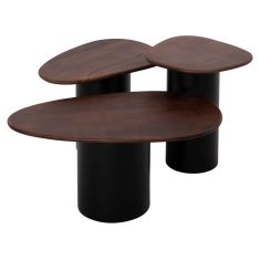 ΤΡΑΠΕΖΙA ΣΑΛΟΝΙΟΥ 3ΤΜΧ PEBBLES HM18004 MANGO TOP-ΜΕΤΑΛΛΙΚΕΣ ΜΑΥΡΕΣ ΒΑΣΕΙΣ |  Τραπέζια στο espiti