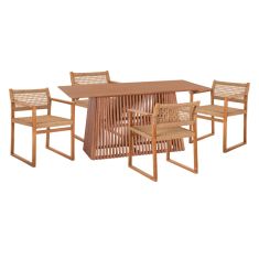 ΣΕΤ ΤΡΑΠΕΖΑΡΙΑΣ 5ΤΜΧ NARLEY HM21078.01 ΟΡΘΟΓΩΝΙΟ ΤΡΑΠΕΖΙ & 4 ΚΑΡΕΚΛΕΣ |  Σετ τραπεζαρίες στο espiti