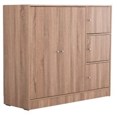 ΝΤΟΥΛΑΠΙ ΜΕ 4 ΑΠΟΘ.ΧΩΡΟΥΣ MATIN HM2480.02 SONAMA OAK ΜΕΛΑΜΙΝΗ 117x39,5x99,5Υεκ |  Ντουλάπες ρούχων στο espiti