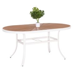 ΤΡΑΠΕΖΙ ΕΞΩΤ.ΧΩΡΟΥ TELAMO HM6288.02 ΑΛΟΥΜΙΝΙΟ ΛΕΥΚΟ & POLYWOOD 160X90Χ73.5Υεκ. |  Τραπέζια κήπου στο espiti