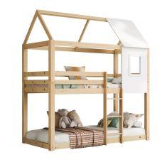 ΠΑΙΔΙΚΗ ΚΟΥΚΕΤΑ ΣΠΙΤΑΚΙ τ.MONTESSORI HOOD HM705.01 ΞΥΛΟ ΠΕΥΚΟΥ ΣΕ ΦΥΣΙΚΟ-ΣΤΡΩΜΑΤΑ 190x90εκ |  Παιδικά έπιπλα στο espiti