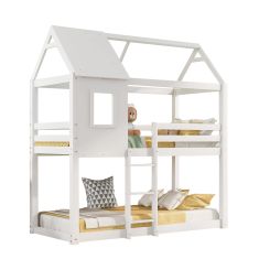 ΠΑΙΔΙΚΗ ΚΟΥΚΕΤΑ ΣΠΙΤΑΚΙ  τ.MONTESSORI HOOD HM705.03 ΞΥΛΟ ΠΕΥΚΟΥ ΣΕ ΛΕΥΚΟ-ΣΤΡΩΜΑΤΑ 190x90εκ |  Παιδικά έπιπλα στο espiti