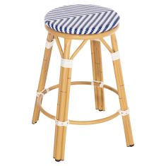ΣΚΑΜΠΟ ΑΛΟΥΜΙΝΙΟΥ ΜΕΣ.ΥΨΟΥΣ CHINO HM6286.05 BAMBOO LOOK & TEXTILENE ΜΠΛΕ 43x43x65Υεκ |  Σκαμπώ κήπου στο espiti