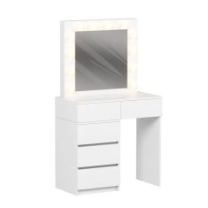 ΤΟΥΑΛΕΤΑ ΜΕ ΦΩΤΙΣΜΟ LED & ΣΥΡΤΑΡΙΑ BEYON HM2500.03 ΜΕΛΑΜΙΝΗ ΣΕ ΛΕΥΚΟ 80x40x140Υεκ. |  Συρταριέρες -Κονσόλες στο espiti