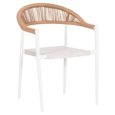 ΠΟΛΥΘΡΟΝΑ BERG HM6284.01 ΑΛΟΥΜΙΝΙΟ & TEXTILENE ΛΕΥΚΟ--P.E.TWISTED RATTAN 55x56x79Υεκ |  Πολυθρόνες κήπου στο espiti