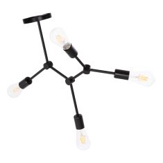 ΦΩΤΙΣΤΙΚΟ ΟΡΟΦΗΣ 4-ΦΩΤΟ LIGHTY HM7405.11 ΜΕΤΑΛΛΟ ΣΕ ΜΑΥΡΟ 57x5x52Υεκ. |  Οροφής στο espiti