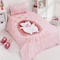 Beauty Home Σετ Πάπλωμα μονό Hug Art 6165 160x240 Σομόν       |  Παπλώματα Παιδικά στο espiti