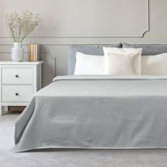 Beauty Home Κουβέρτα μονή Stripe ζακάρ Art 11172 170x270 Γκρι       |  Υπνοδωμάτιο στο espiti