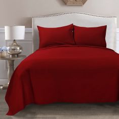 Beauty Home Σετ σεντόνια King Size με λάστιχο 4 Seasons Art 12000 260x270 Κόκκινο       |  Μονόχρωμα Υπέρδιπλα στο espiti