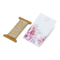 Beauty Home 12 ΕΤΙΚΕΤΕΣ ΦΛΟΡΑΛ ΜΕ ΚΟΡΔΟΝΙ 4.5X7.5CM       |  Διακοσμητκά στο espiti
