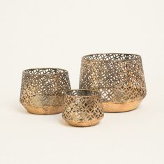 Beauty Home ΜΕΤΑΛΛΙΚΑ ΚΗΡΟΠΗΓΙΑ ΣΕΤ 3 ΤΜΧ  7,5 – 14,5 CM       |  Διακοσμητκά στο espiti