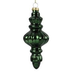 Beauty Home ΓΥΑΛΙΝΟ ΣΤΟΛΙΔΙ 6 x 13 CM ΠΡΑΣΙΝΟ       |  Χριστουγεννιάτικα Στολίδια στο espiti