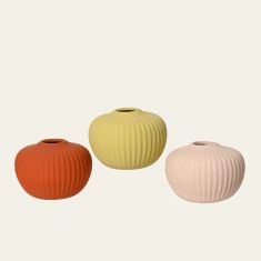 Beauty Home Ματ Κεραμικό Βάζο 15 cm x 11 cm  Πορτοκαλί     |  Βάζα στο espiti