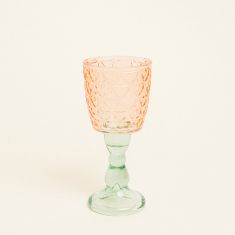 Beauty Home Κηροπήγιο Γυάλινο 7.6 x 16 cm  Σομόν     |  Διακοσμητκά στο espiti