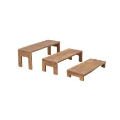 Beauty Home 3 Ξύλινες Βάσεις Παρουσίασης 51x18x19 / 47x18x13 / 43x18x6,5 CM       |  Διακοσμητκά στο espiti