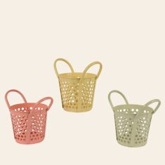 Beauty Home Καλάθι Μεταλλικό με Χερούλι 18 x 12.5 x 16.5 cm  Κίτρινο     |  Διακοσμητκά στο espiti