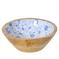 Beauty Home Μπώλ απο Ξυλο Μάνγκο με Λουλούδια 25cm x 10cm       |  Διακοσμητκά στο espiti