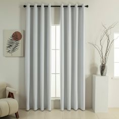 Beauty Home Κουρτίνα Full Blackout σκίασης με 8 κρίκους Soft Art 8391 Ice-Ecru 140x270 Πάγου       |  Ετοιμες κουρτίνες με σχέδιο στο espiti