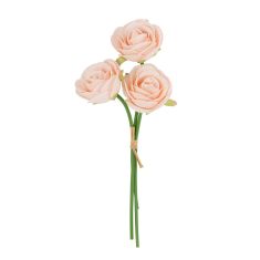 Beauty Home Μπουκέτο με 3 αφρώδη τριαντάφυλλα ροζ ø7×26.5cm       |  Λουλούδια στο espiti