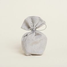 Beauty Home ΠΟΥΓΚΙ ΜΕ ΒΑΣΗ 8 x 12 cm  ΓΚΡΙ ΑΣΗΜΙ LUREX       |  Είδη για τον Γάμο στο espiti