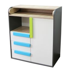Alex 84x37x94εκ (αλλαξιέρα μωρού) Γραφίτης-Σονόμα-Λευκό με συρτάρια AlphaB2B |  Παιδικά έπιπλα στο espiti
