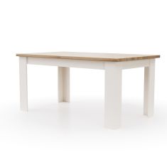 VERNE ΤΡΑΠΕΖΙ KOYZINAΣ 161(210)x90.8x74.5cm Λευκό-Φυσικός Δρυς AlphaB2B |  Τραπέζια στο espiti