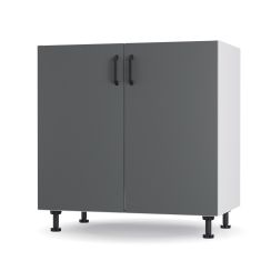 Modest Κάτω Ντουλάπι Νεροχύτη Ανθρακί 80x48x82cm AlphaB2B |  Ντουλάπια στο espiti