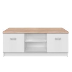 Έπιπλο TV 120x42x46εκ Λευκό-Sonoma Με Δύο Ντουλάπια AlphaB2B |  Έπιπλα τηλεόρασης στο espiti