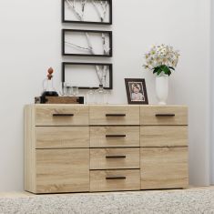 Μπουφές Solo 150x41x82cm Sonoma με Wenge και MDF Καμπυλωτό τελείωμα στις πόρτες. AlphaB2B |  Μπουφέδες στο espiti