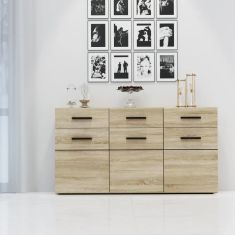 Μπουφές Solo 150x41x82cm Sonoma με Wenge και MDF Καμπυλωτό τελείωμα στις πόρτες AlphaB2B |  Μπουφέδες στο espiti