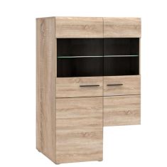 Κρεμαστή Βιτρίνα Δίφυλλη Solo αριστερή 2W 90x41x136 Sonoma Wenge AlphaB2B |  Συνθέσεις σαλονιού στο espiti
