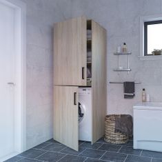 Ντουλάπα Πλυντηρίου Laundry Σονόμα 70x68x190cm AlphaB2B |  Στήλες Μπάνιου στο espiti