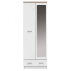 Ντουλάπα Δίφυλλη Top Mix 60x33x183cm Λευκή-Σονόμα AlphaB2B |  Βιτρίνες - Έπιπλα εισόδου στο espiti