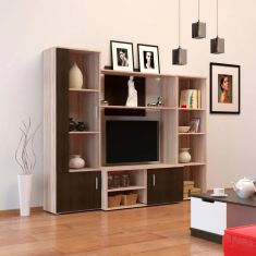 Σύνθεση Τηλεόρασης Tigra 215x51.5x177cm Σονόμα-Wenge AlphaB2B |  Έπιπλα τηλεόρασης στο espiti